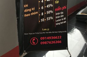 thiết kế thi công phòng gym Roman - standee - by hcall