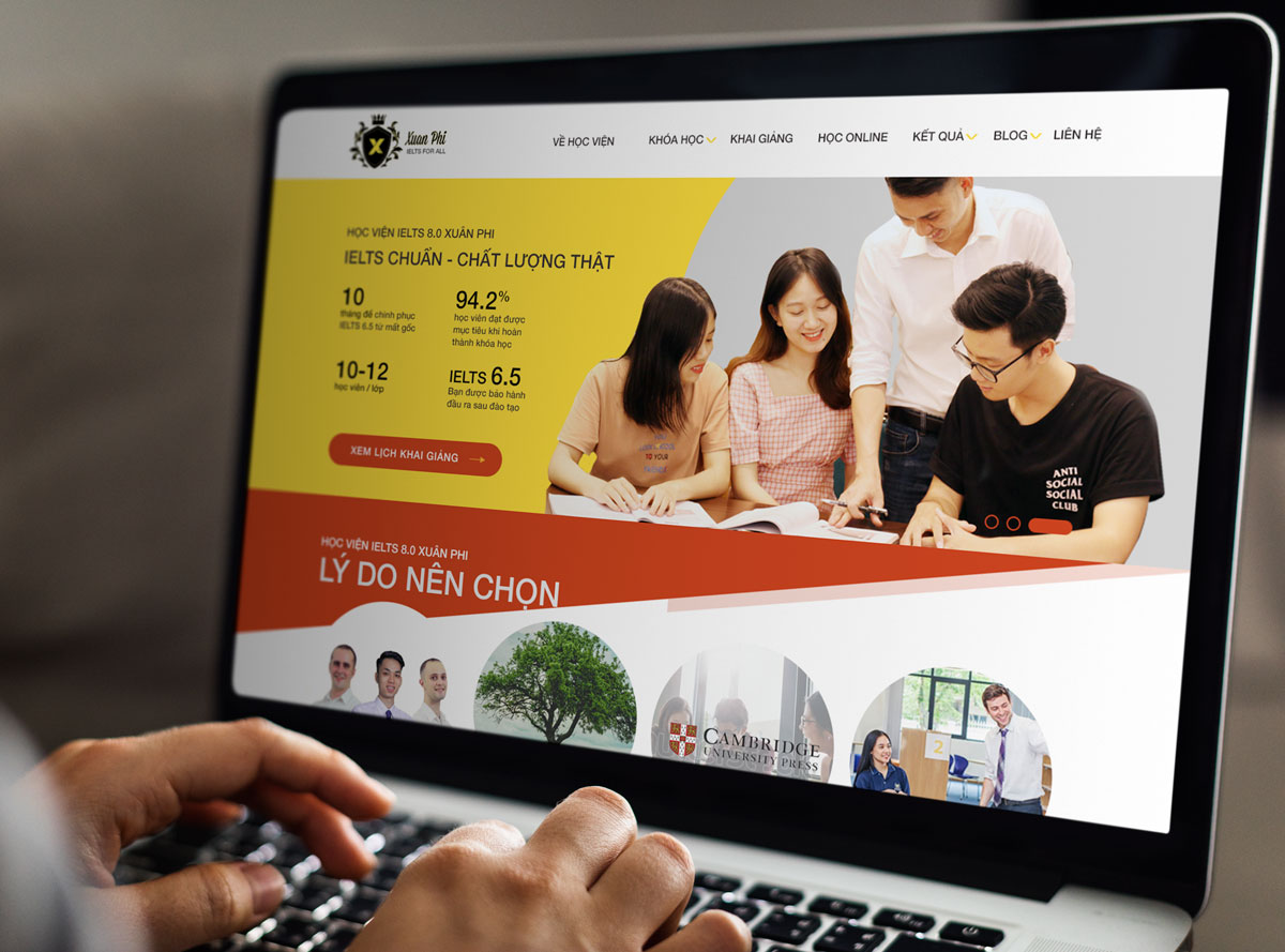Thiết kế website Trung tâm tiếng anh Xuân Phi  tạo trải nghiệm tốt hơn cho học viên