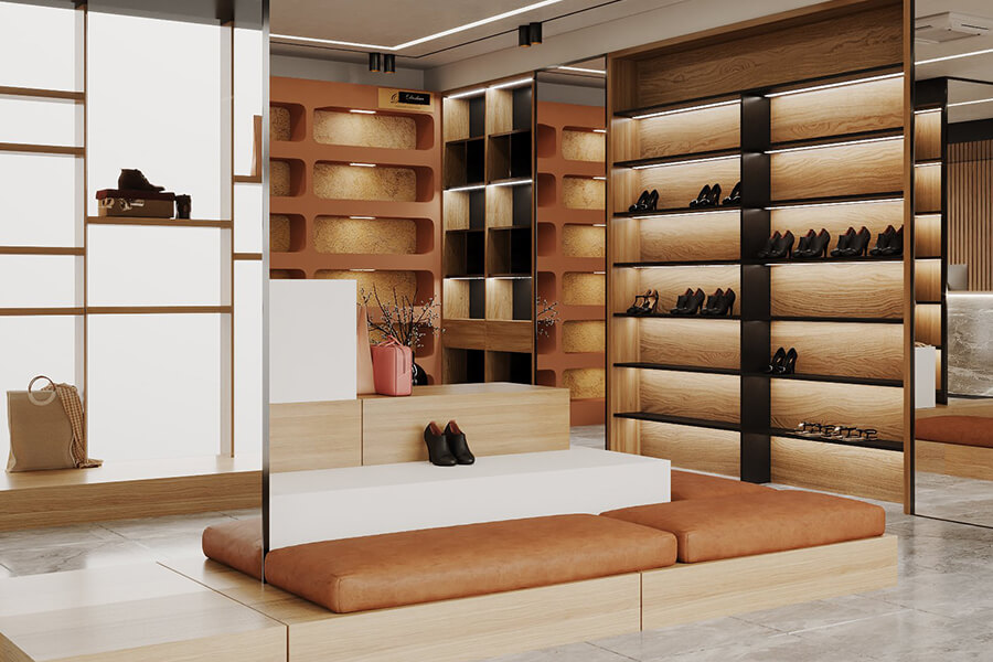 Thiết kế nội thất shop đồ da Dodavi - hcall design